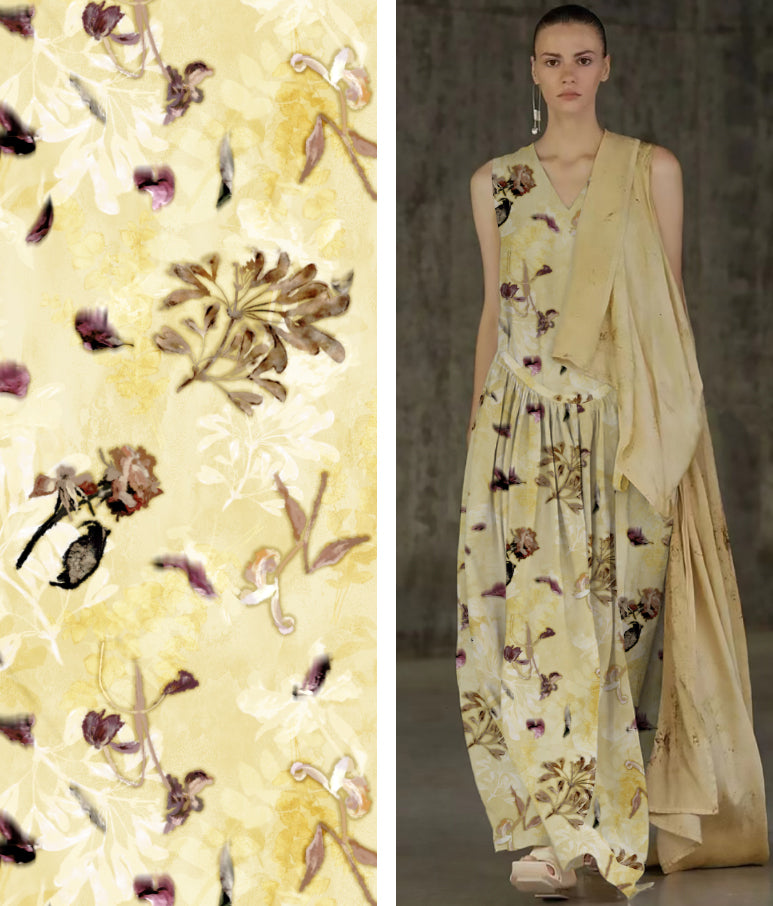 "Temática de dibujos en tonos neutros y serenos"