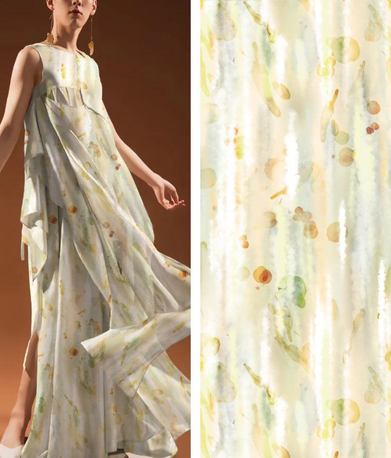 "Temática de dibujos en tonos neutros y serenos"