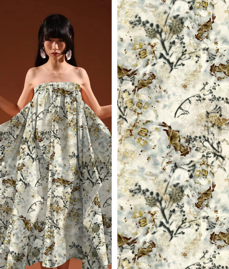 "Temática de dibujos en tonos neutros y serenos"