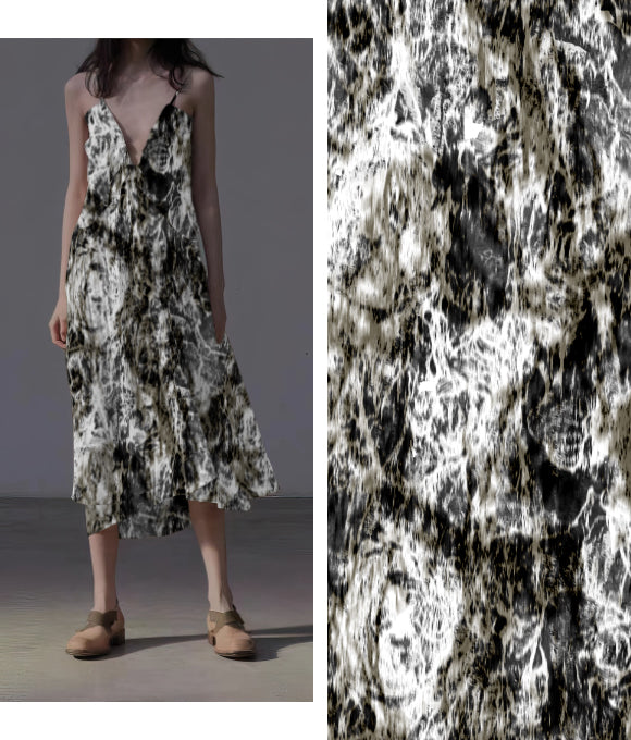 "Temática de dibujos en tonos neutros y serenos"