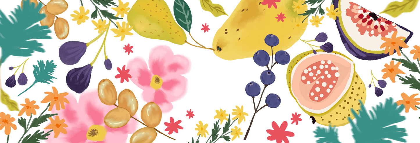 Original Hand-drawn Fruit Party