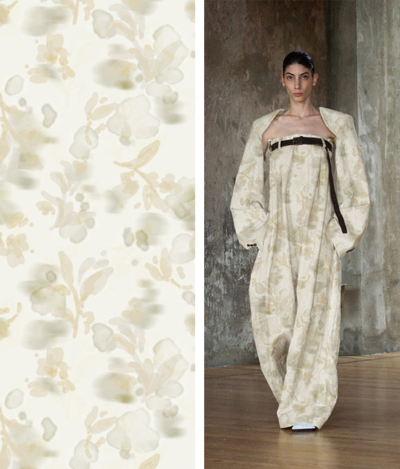 "Temática de dibujos en tonos neutros y serenos"